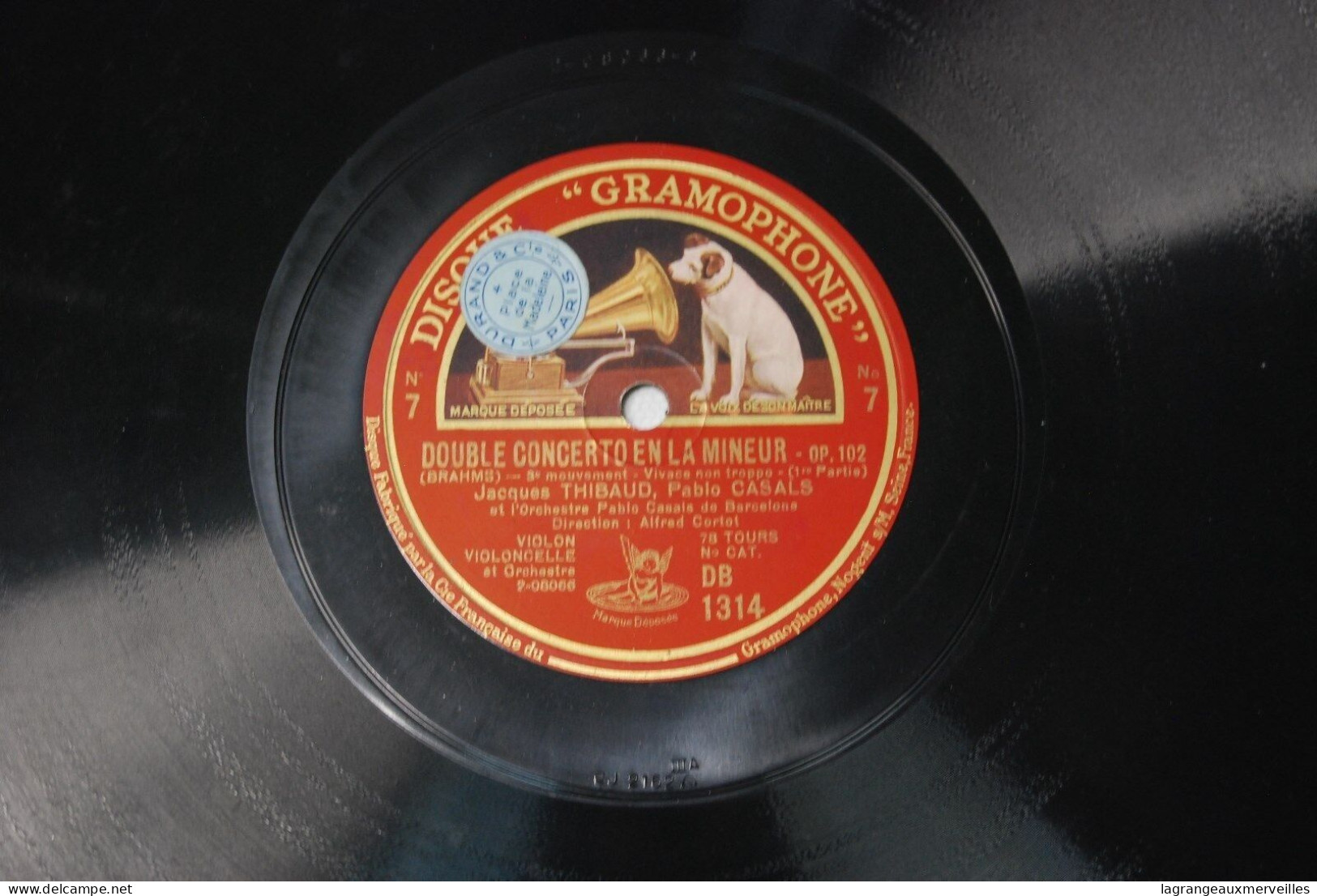 Di2 - Disque Gramophone - Jacques Thibault - Brahms - 78 Rpm - Schellackplatten