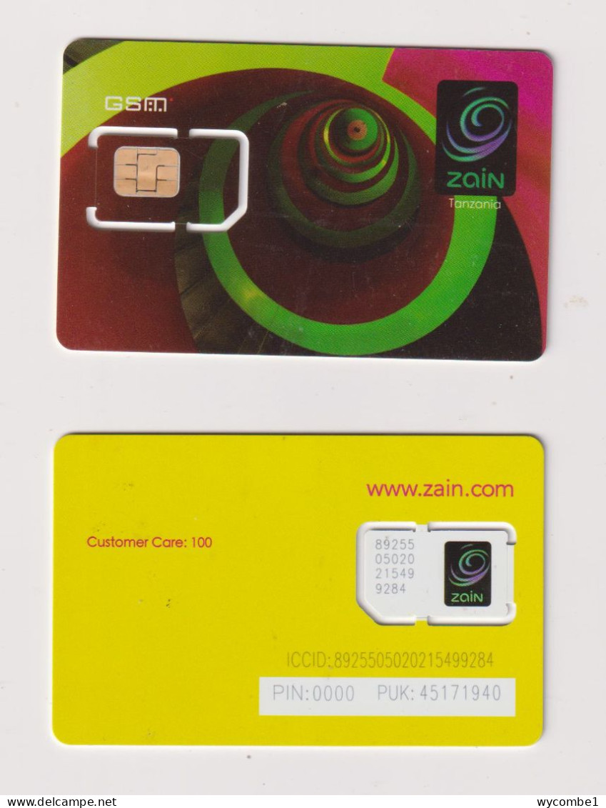 TANZANIA - Zain Unused Chip SIM Phonecard - Tansania