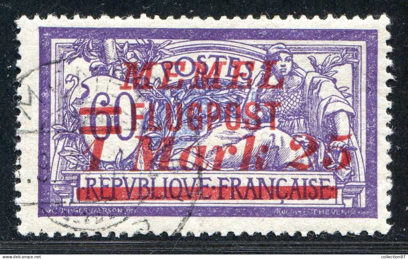 REF 090 > MEMEL < Yv PA N° 22A Ø Surcharge Espacée 3½ Mn < Oblitéré Dos Visible - Used Ø Air Mail - Usati