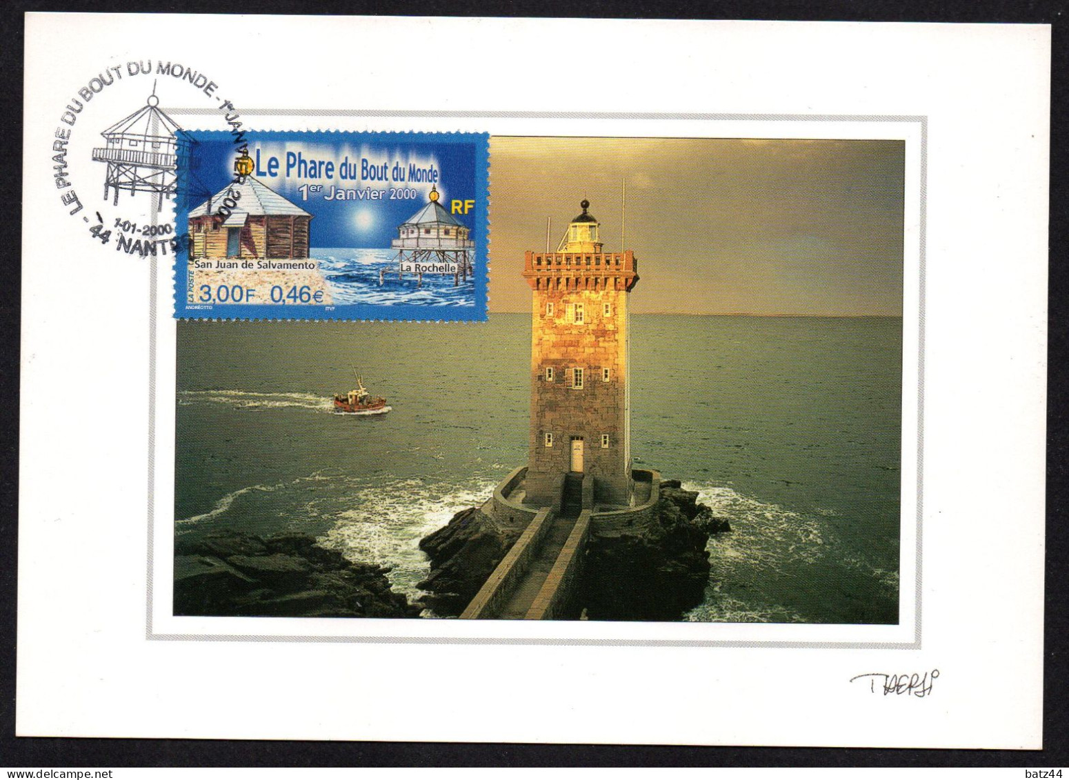 FRANCE N° YT 3294 Phare Du Bout Du Monde 01 01 2000 Nantes - 2000-2009