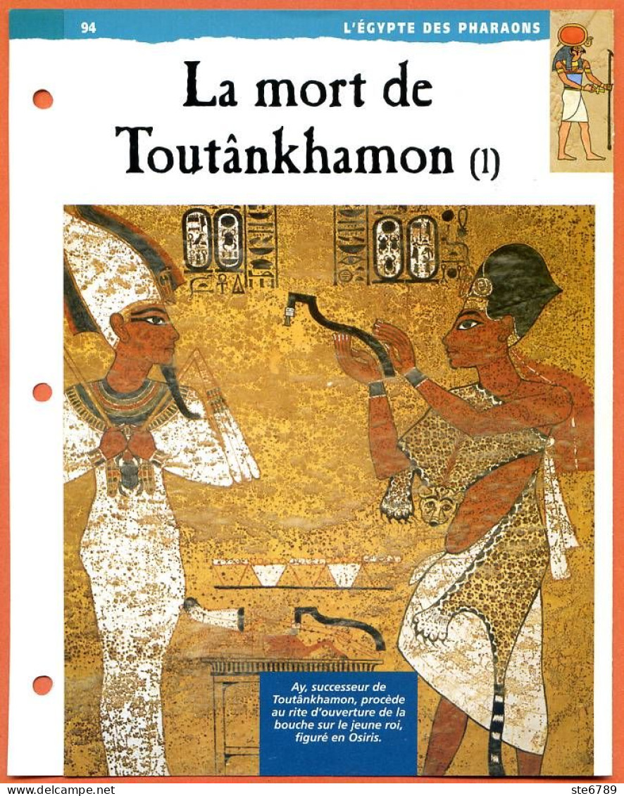 LA MORT DE TOUTANKHAMON 1 Histoire Fiche Dépliante Egypte Des Pharaons - Geschiedenis
