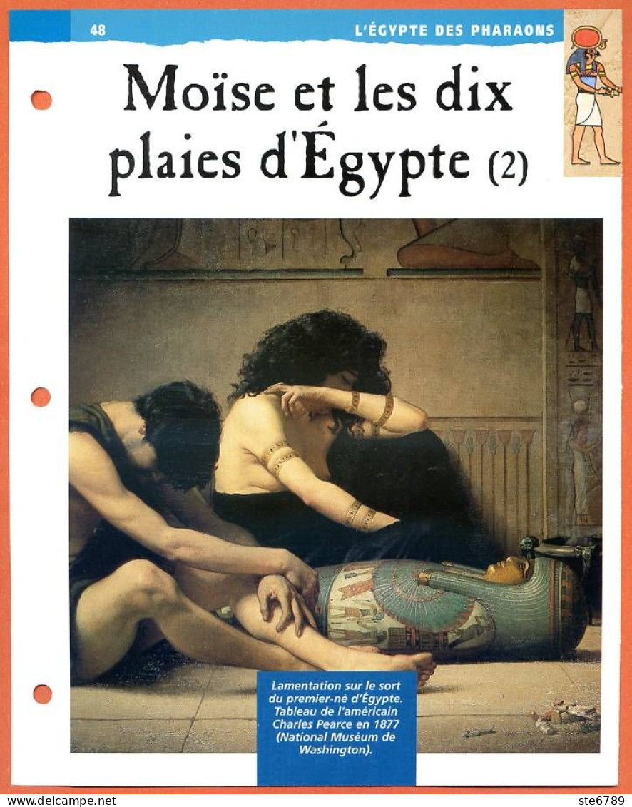 MOISE ET LES DIX PLAIES D'EGYPTE 2  Histoire Fiche Dépliante Egypte Des Pharaons - Storia