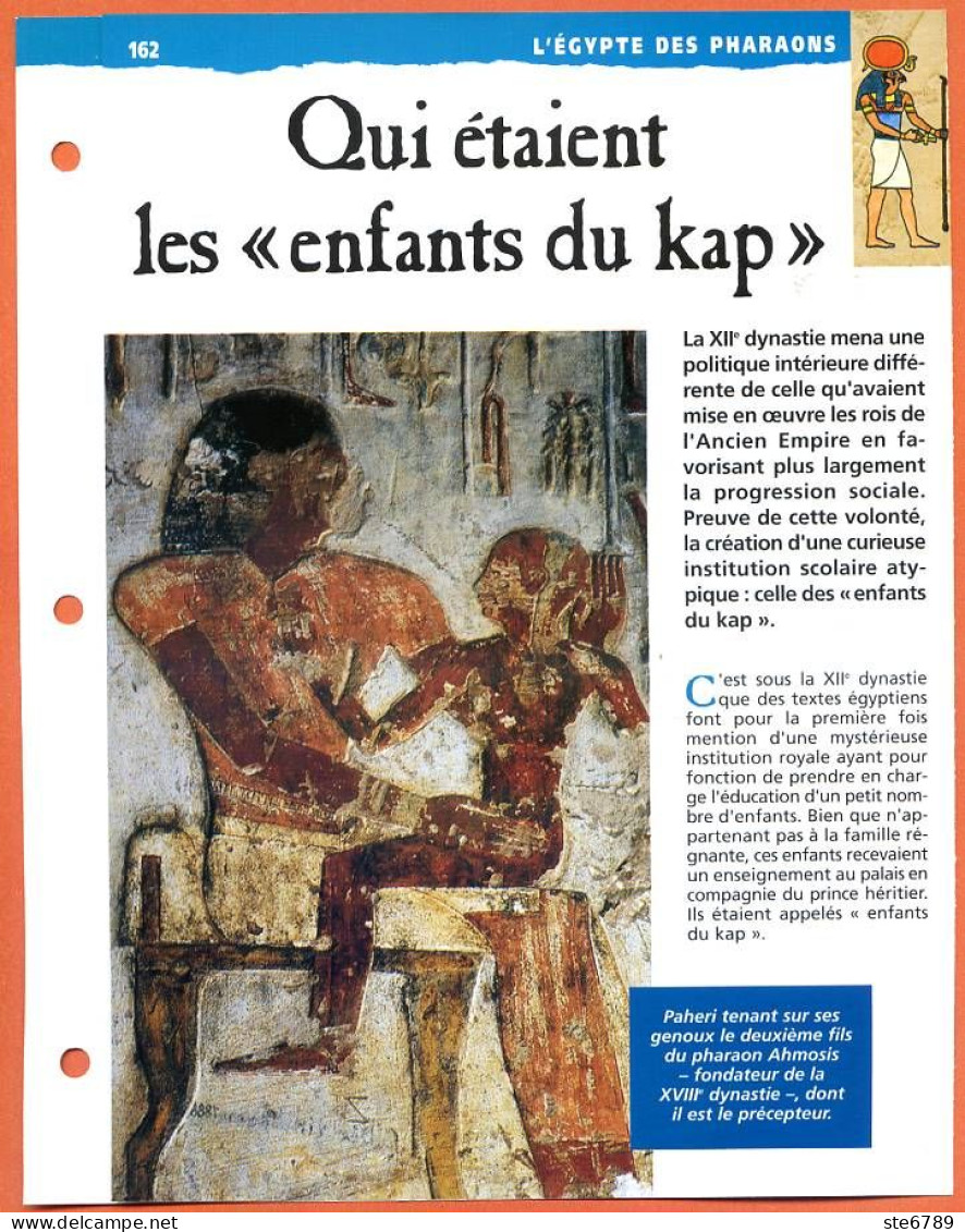 QUI ETAIENT LES ENFANTS DU KAP  Histoire Fiche Dépliante Egypte Des Pharaons - Geschichte