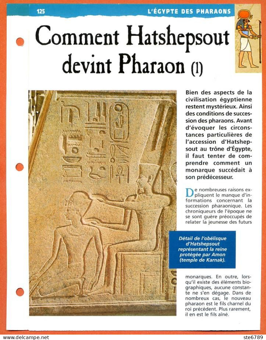 COMMENT HATSHEPSOUT DEVINT PHARAON 1 Histoire Fiche Dépliante Egypte Des Pharaons - History