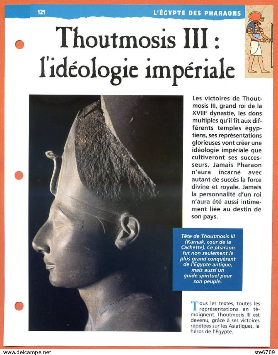 THOUTMOSIS III IDEOLOGIE IMPERIALE   Histoire Fiche Dépliante Egypte Des Pharaons - Histoire