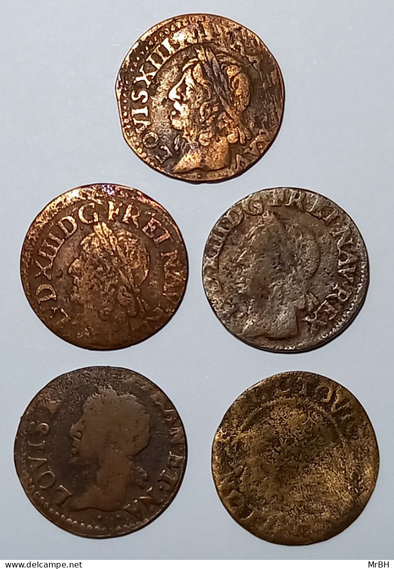 Louis XIII, Double Tournois, 1638-1643 (5 Monnaies) - 1610-1643 Ludwig XIII. Der Gerechte