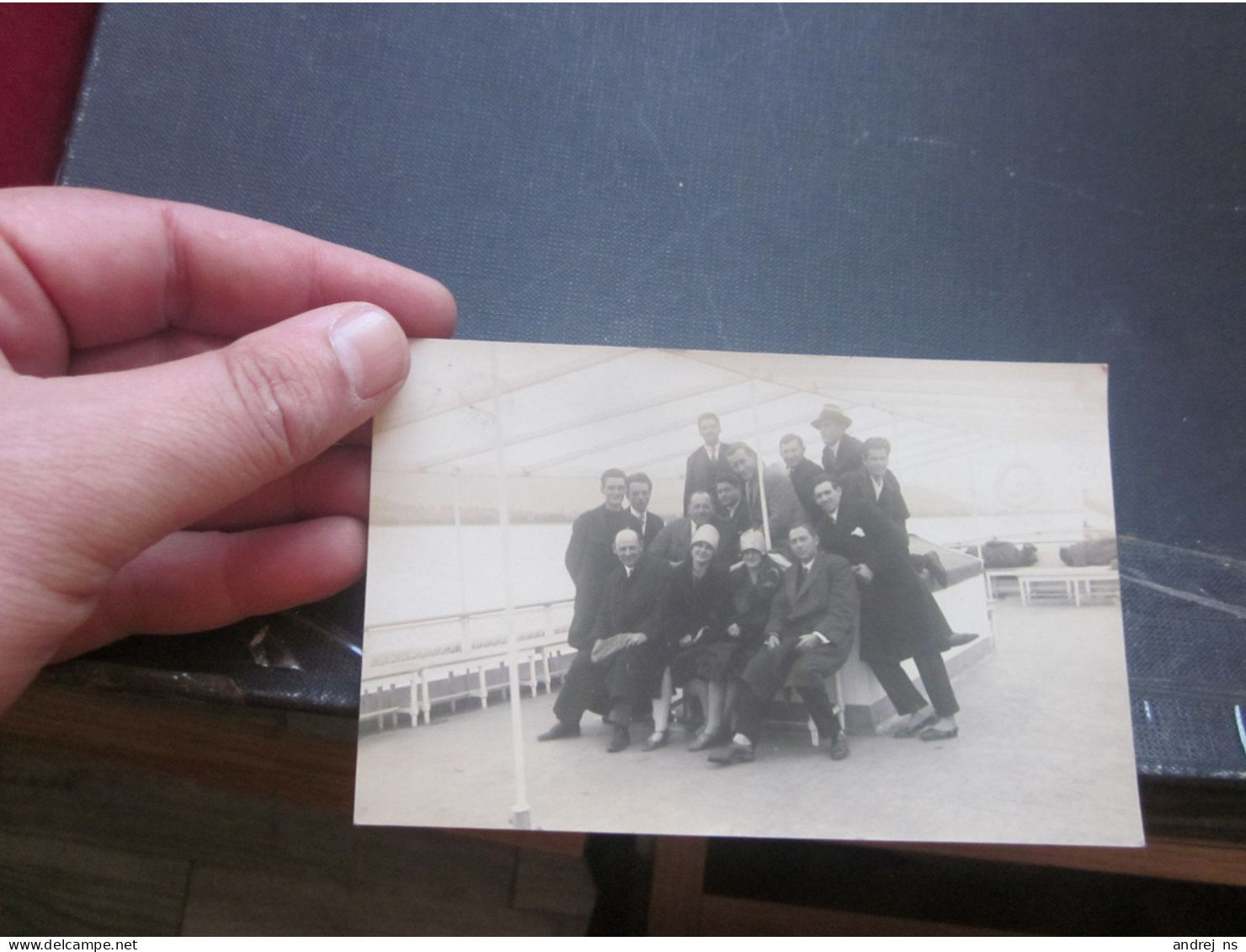 Djerdap Golubac On Ship Group Women Man  Old Photo Postcards Foto Luka Bogdanovic Beograd - Serbien