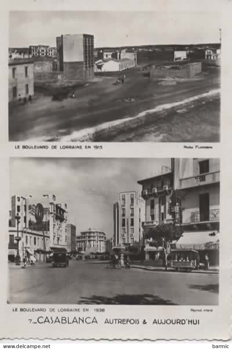 CASABLANCA, MULTIVUE, LE BLD DE LORAINE EN 1915 ET EN 1938  REF 15733 - Casablanca