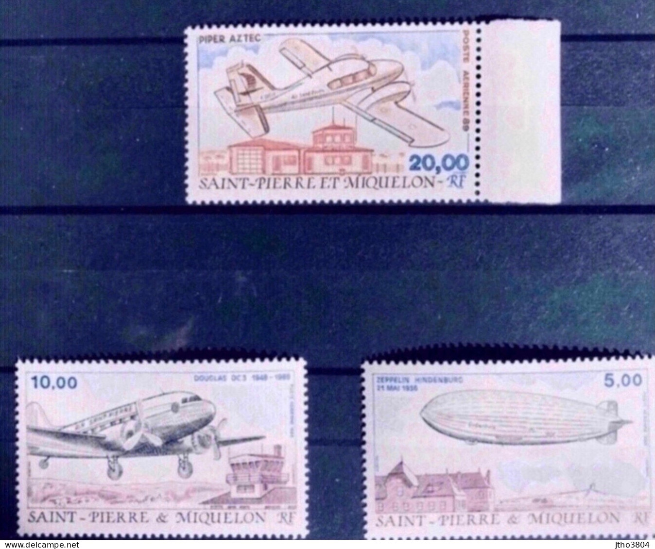 SAINT PIERRE ET MIQUELON 1988 1989 3 POSTE AÉRIENNE YT 66 67 68 - Neufs