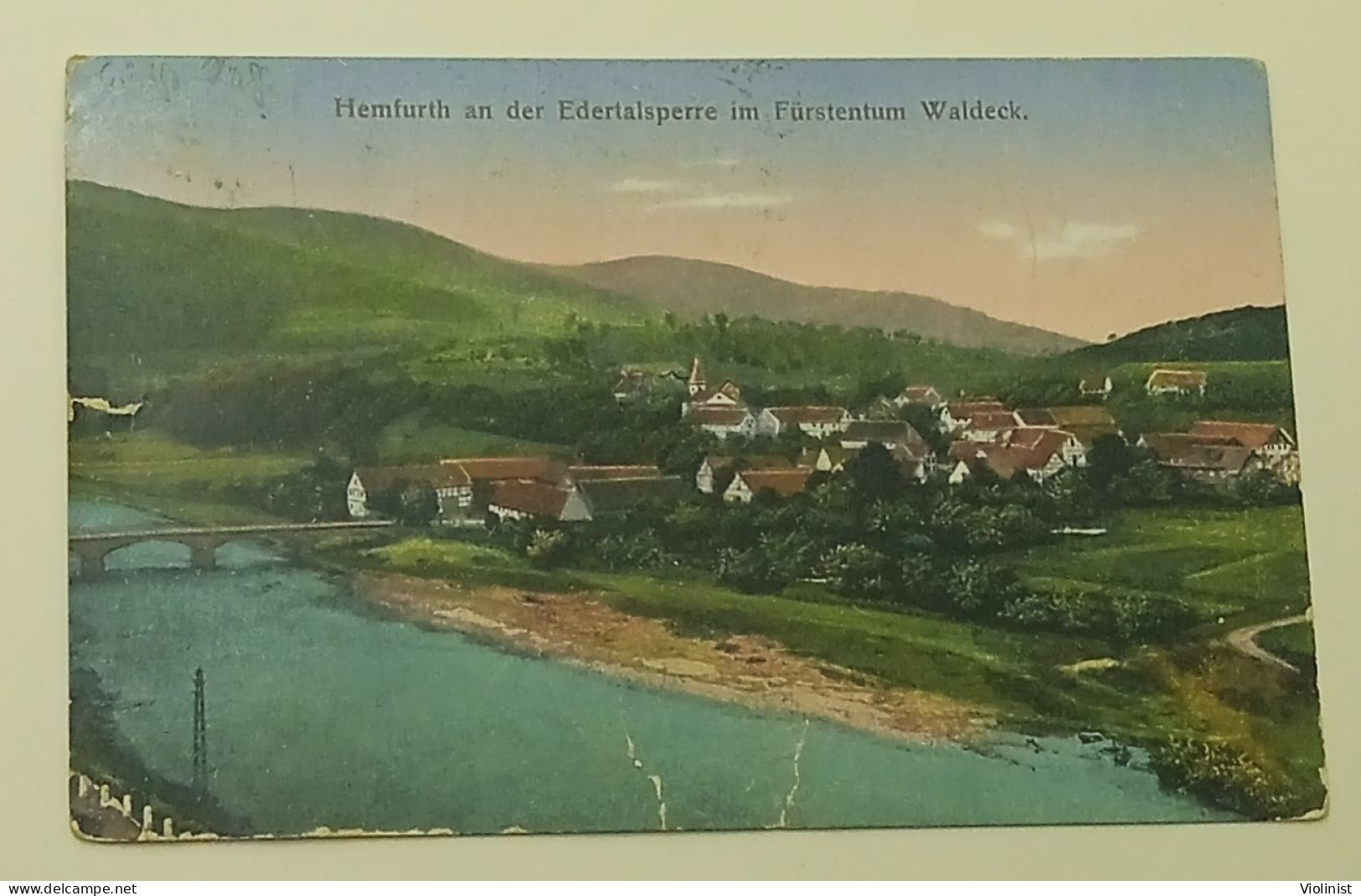 Germany-Hemfurth An Der Edertalsperre Im Fürstentum Waldeck-Postmark Bad Wildungen 1920. - Edersee (Waldeck)