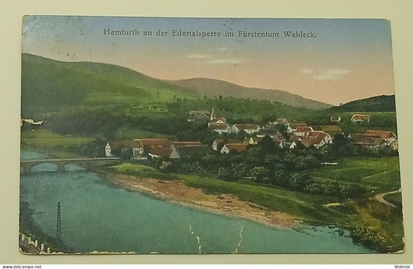 Germany-Hemfurth An Der Edertalsperre Im Fürstentum Waldeck-Postmark Bad Wildungen 1920. - Edersee (Waldeck)