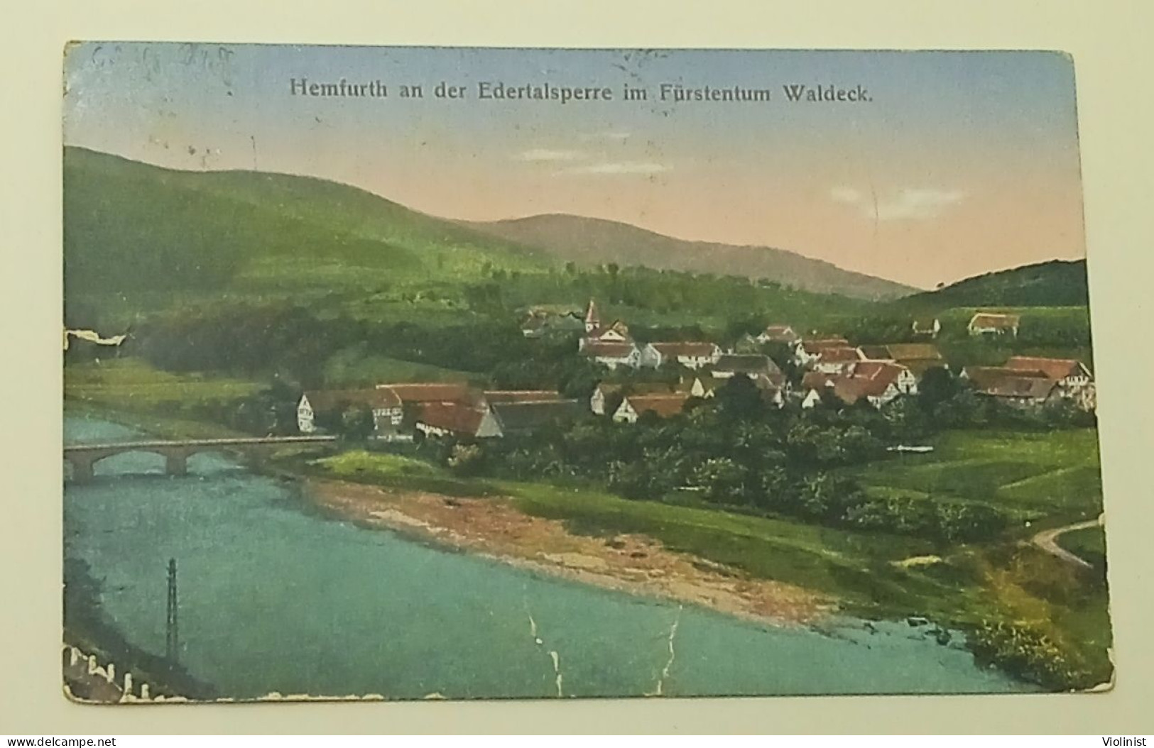 Germany-Hemfurth An Der Edertalsperre Im Fürstentum Waldeck-Postmark Bad Wildungen 1920. - Edersee (Waldeck)