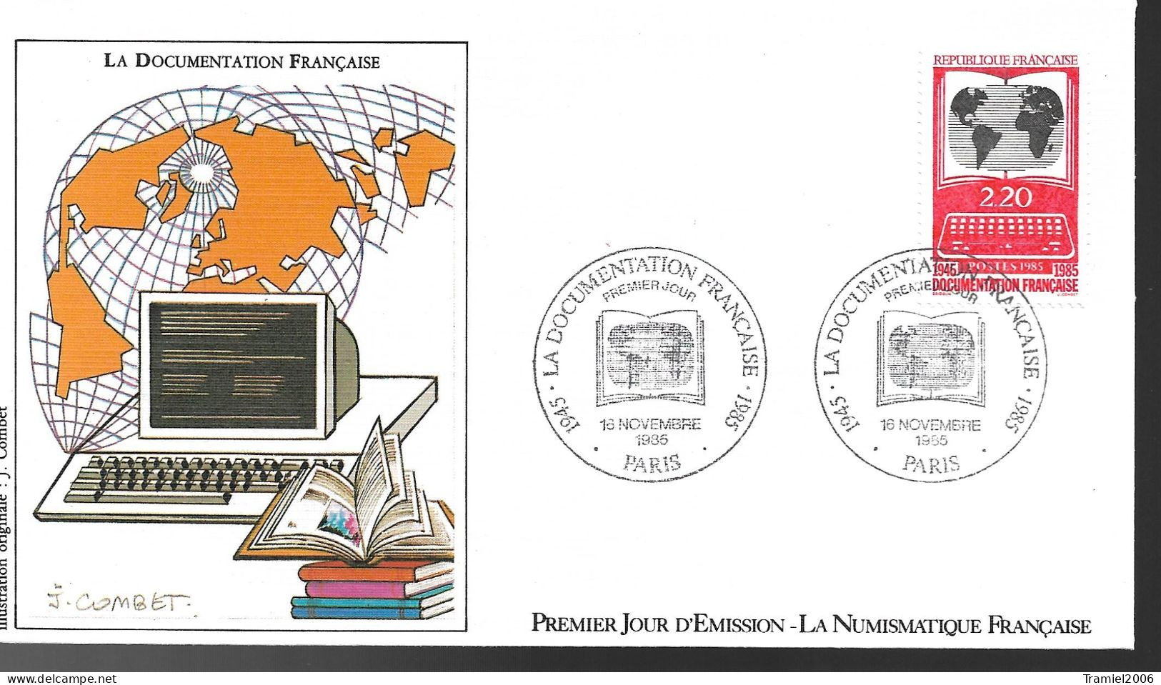 FRANCE 1985 - YT 2391 - La Documentation Française - 16.11.1985 - 1980-1989