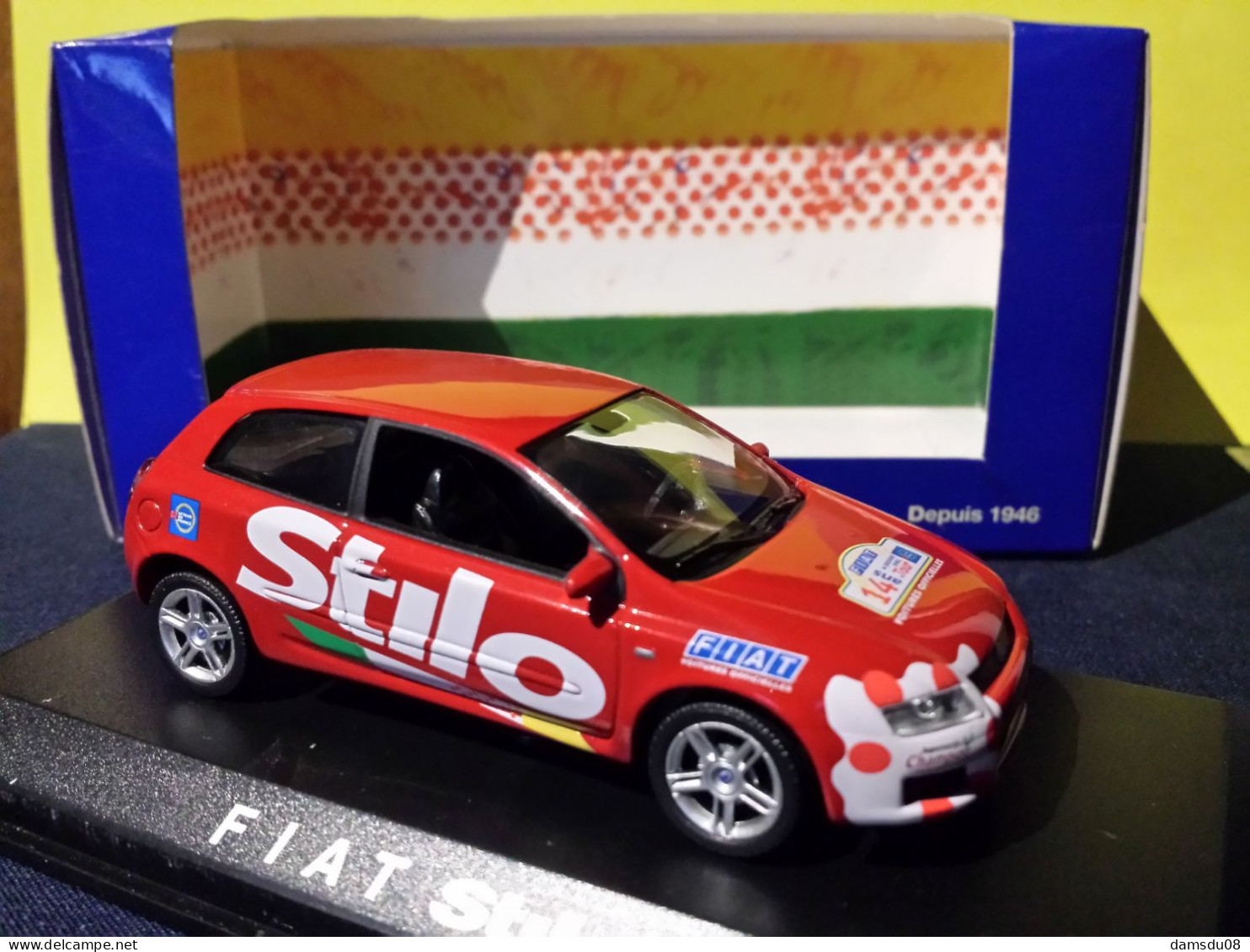 Norev Fiat Stilo Tour De France Echelle 1/43 En Boite Vitrine Et Surboite Carton - Norev