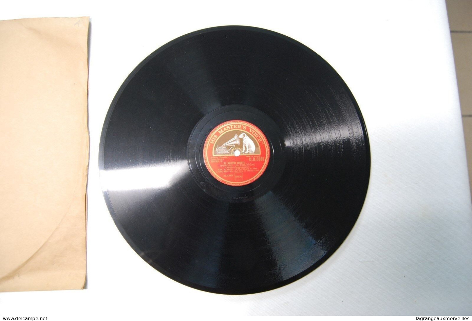 Di2 - Disque His Masters Voice - Verdi Cammarane - 78 Rpm - Gramophone Records