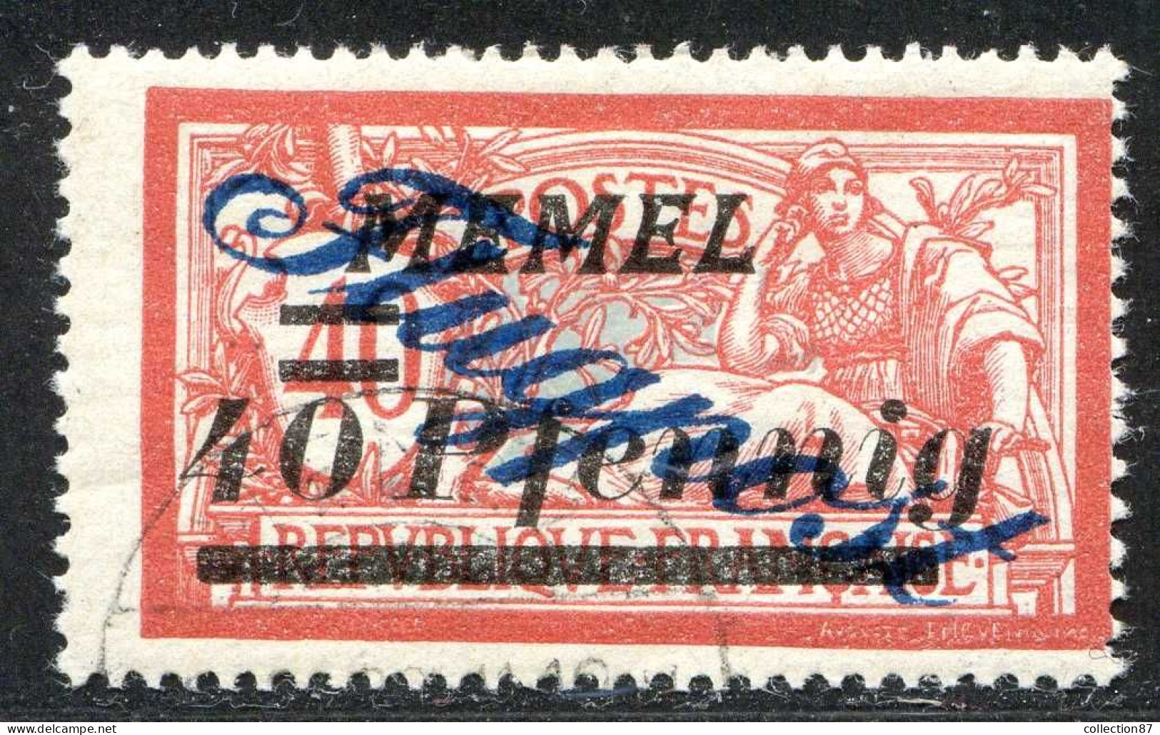 REF 090 > MEMEL < Yv PA N° 8 Ø < Oblitéré Dos Visible - Used Ø Air Mail - Usati