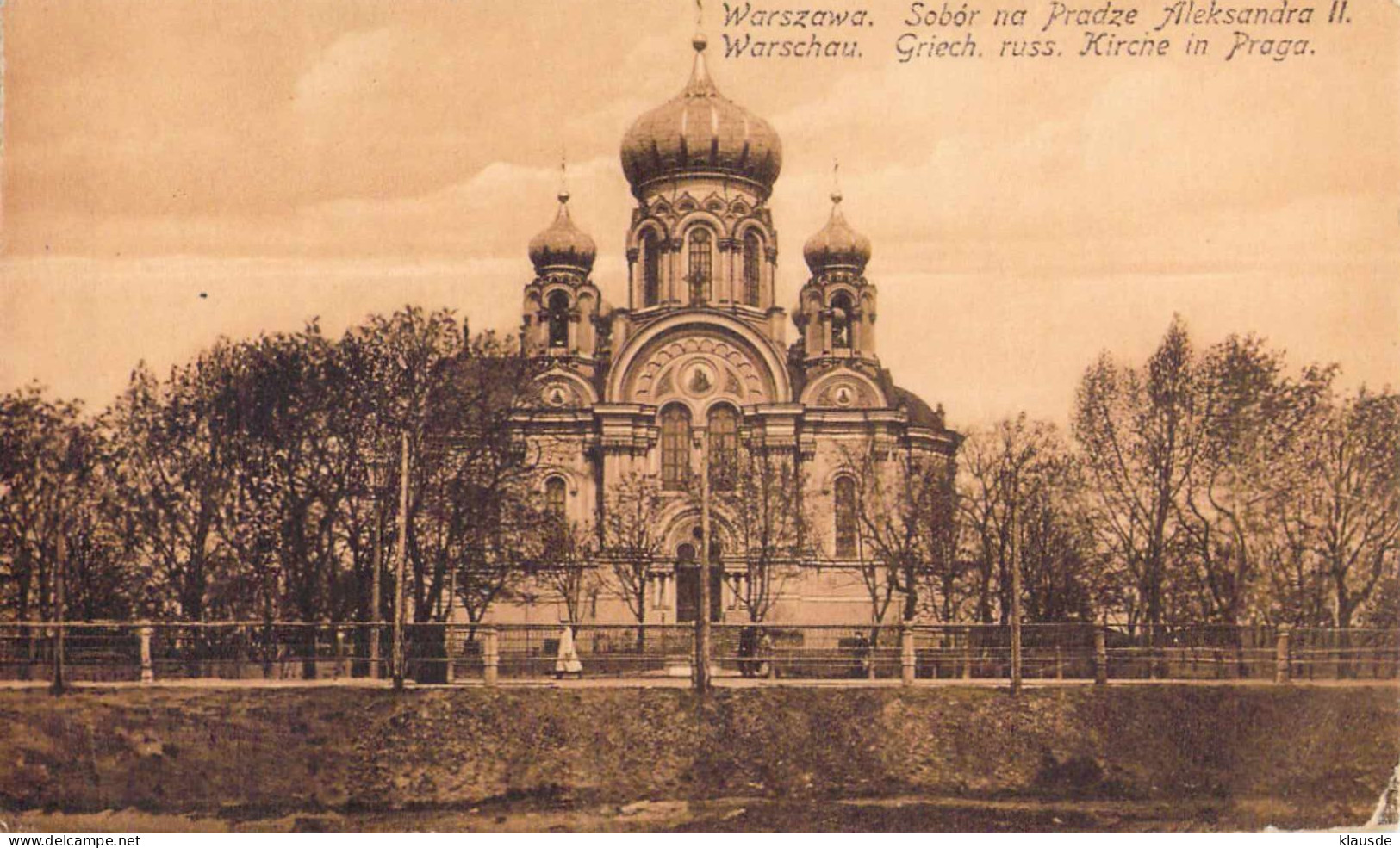 Warschau - Griech.russ.Kirche In Praga Gel.1917 Feldpost - Polen