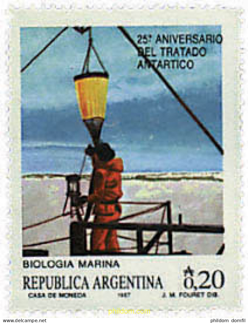 729826 MNH ARGENTINA 1987 25 ANIVERSARIO DEL TRATADO DE LA ANTARTIDA - Ongebruikt