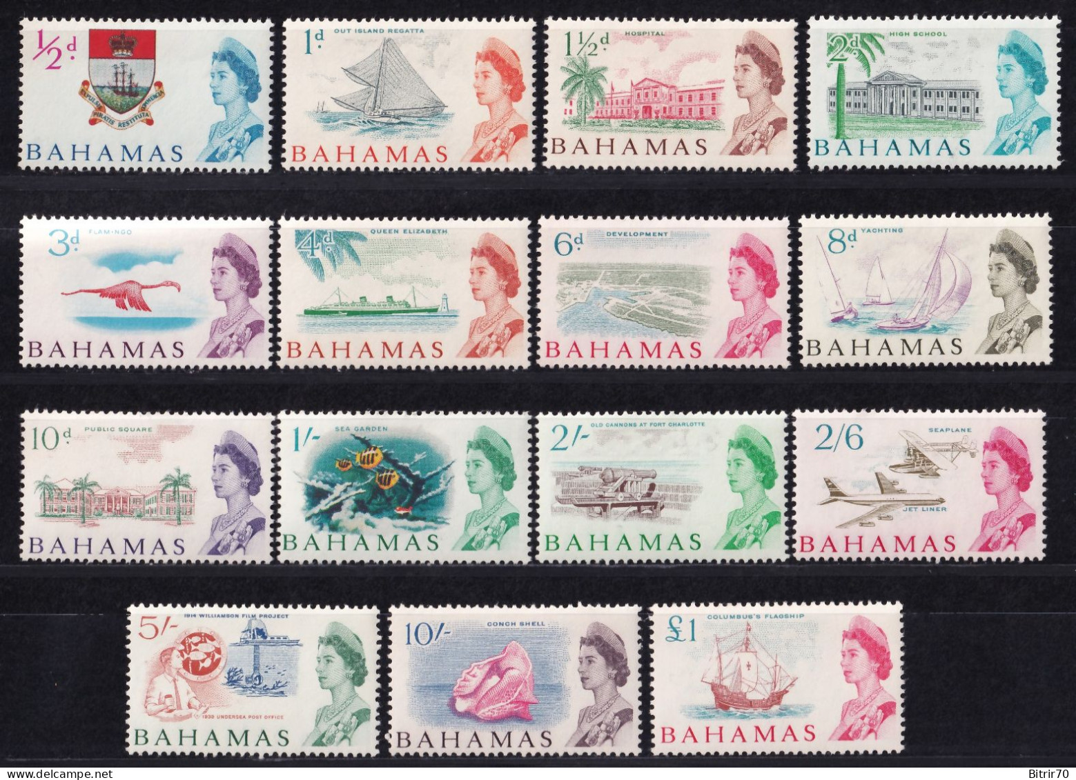 Bahamas. 1965 Y&T. 193 / 207, MNH. - 1963-1973 Autonomia Interna