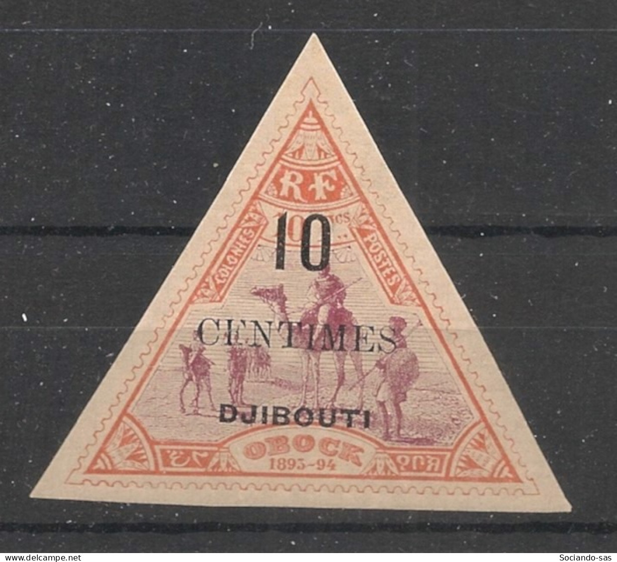 COTE DES SOMALIS - 1902 - N°YT. 33 - 10c Sur 10f Orange - Neuf Luxe ** / MNH / Postfrisch - Nuevos