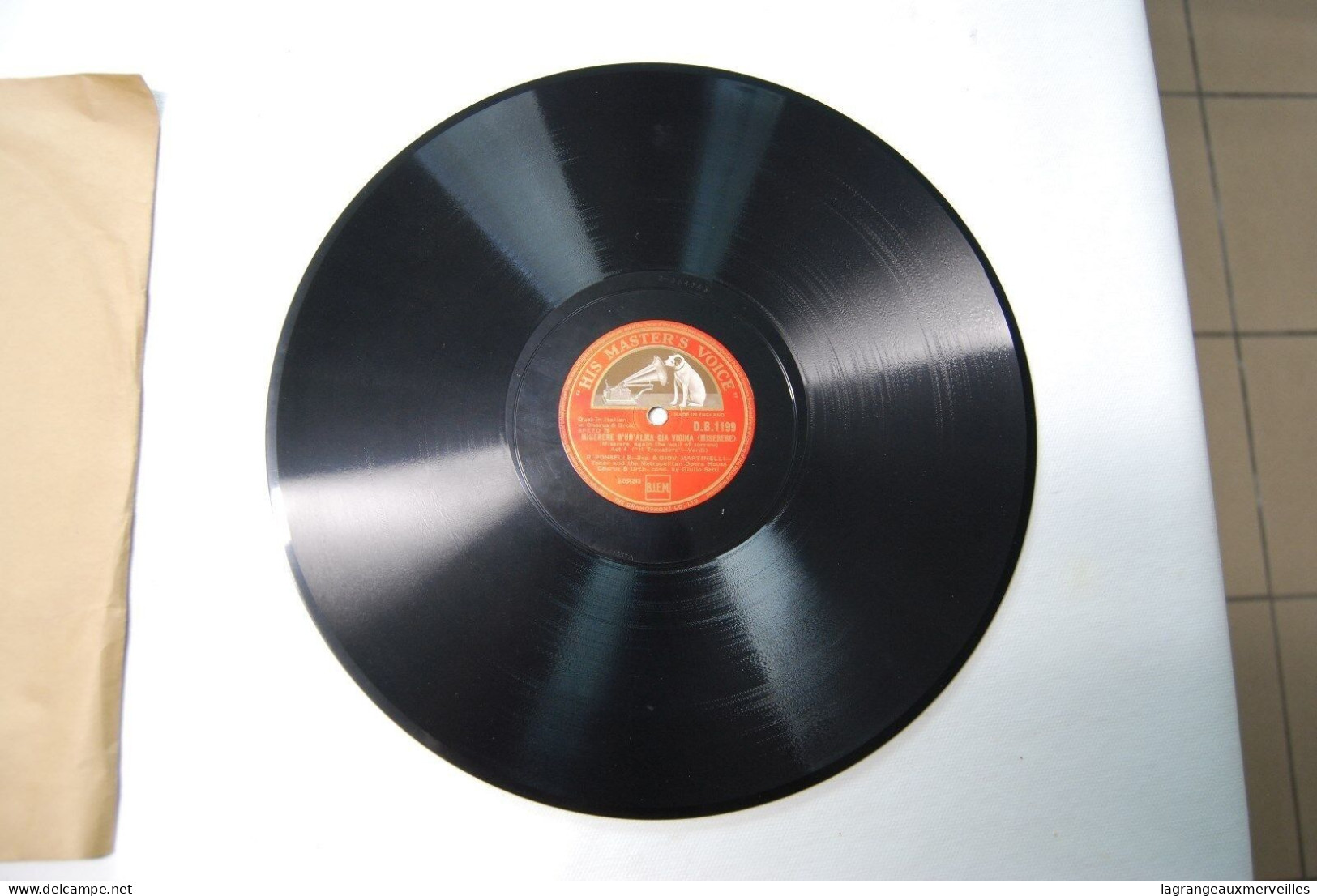 Di2 - Disque His Masters Voice - Poncelle 78 T - 78 Rpm - Schellackplatten