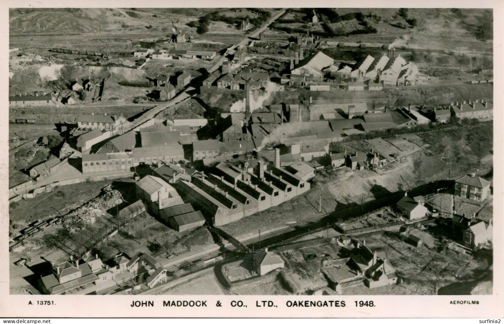 SHROPSHIRE - OAKENGATES - JOHN MADDOCK AND Co 1948 - AERIAL RP  Sh414 - Shropshire