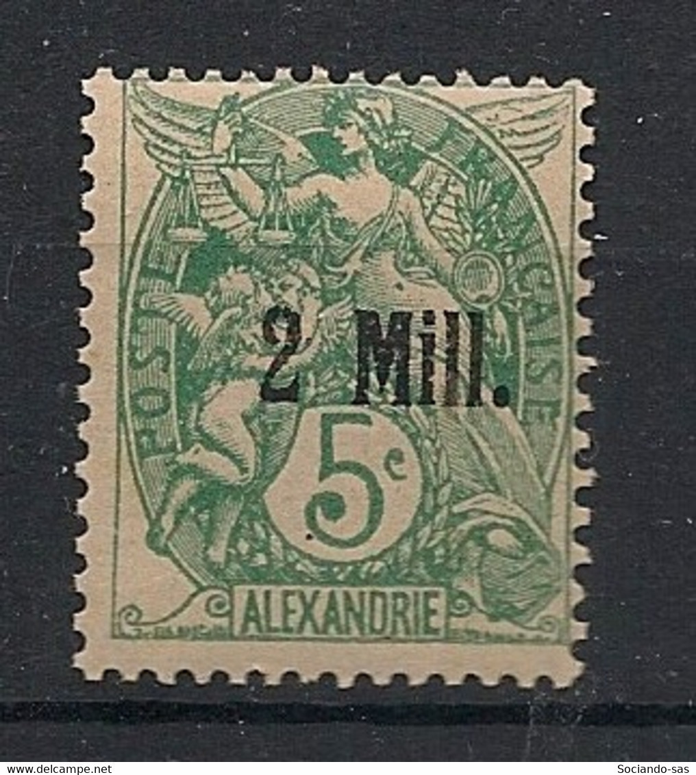 ALEXANDRIE - 1921-23 - N°YT. 35 - Type Blanc 2m Sur 5c Vert - Neuf Luxe ** / MNH / Postfrisch - Unused Stamps