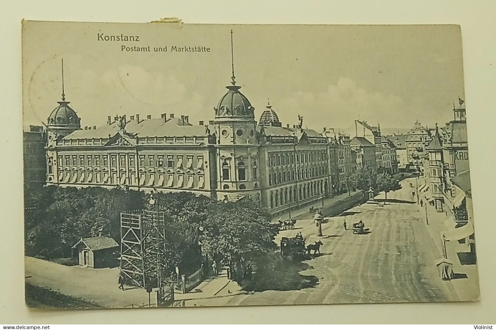 Germany-Konstanz-Postamt Und Marktstatte-postcard Sent In 1910. - Konstanz