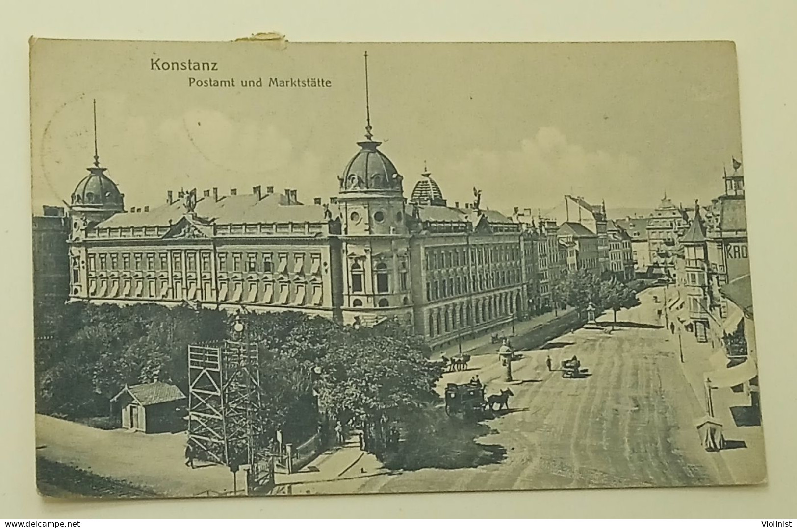 Germany-Konstanz-Postamt Und Marktstatte-postcard Sent In 1910. - Konstanz