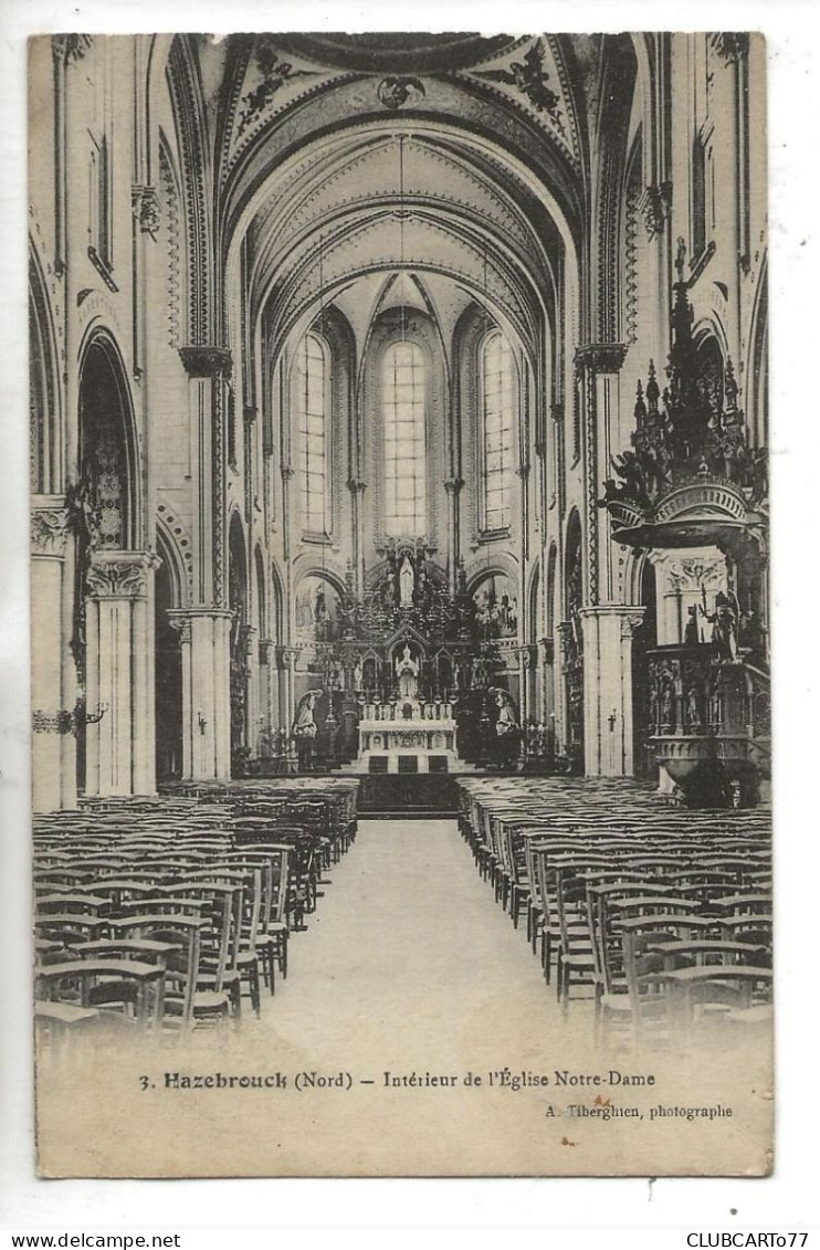 Hazebrouck (59) : L'intérieur De église ND  En 1919 PF. - Hazebrouck