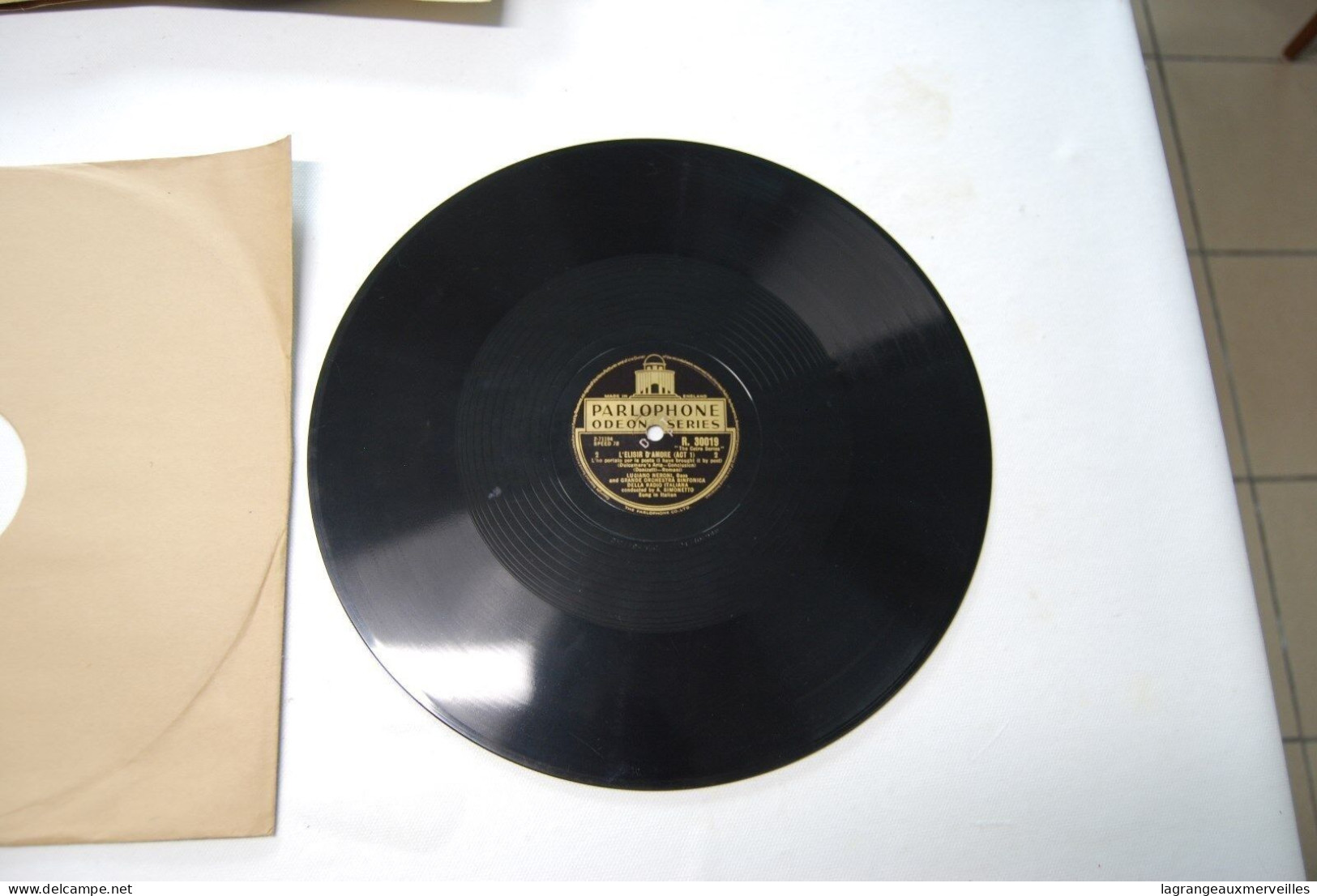 Di2 - Disque - Parlophone Odeon Series - L Elisir D Amore - 78 Rpm - Schellackplatten