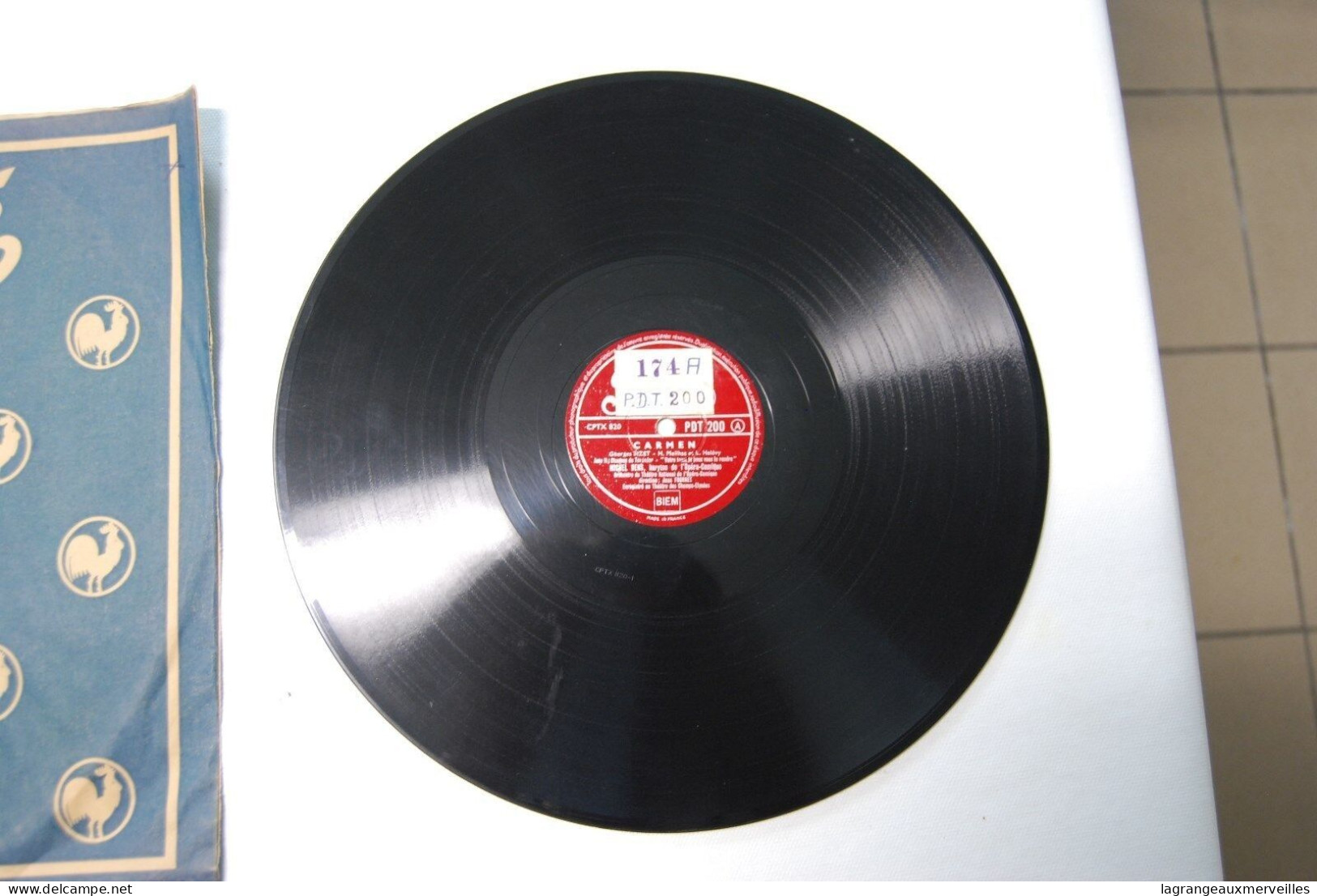 Di2 - Disque Pathe - Les Pecheurs De Perles - Bizet - 78 Rpm - Gramophone Records