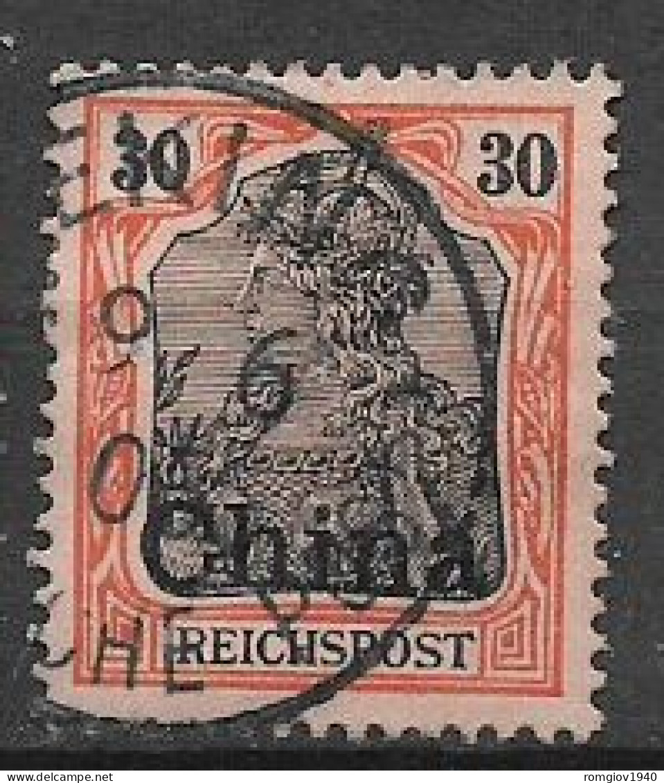 GERMANIA REICH  UFFICI IN CINA  1900 FRANCOBOLLI DELLA GERMANIA SOPRASTAMPA YVERT. 14  USATO VF - Chine (bureaux)