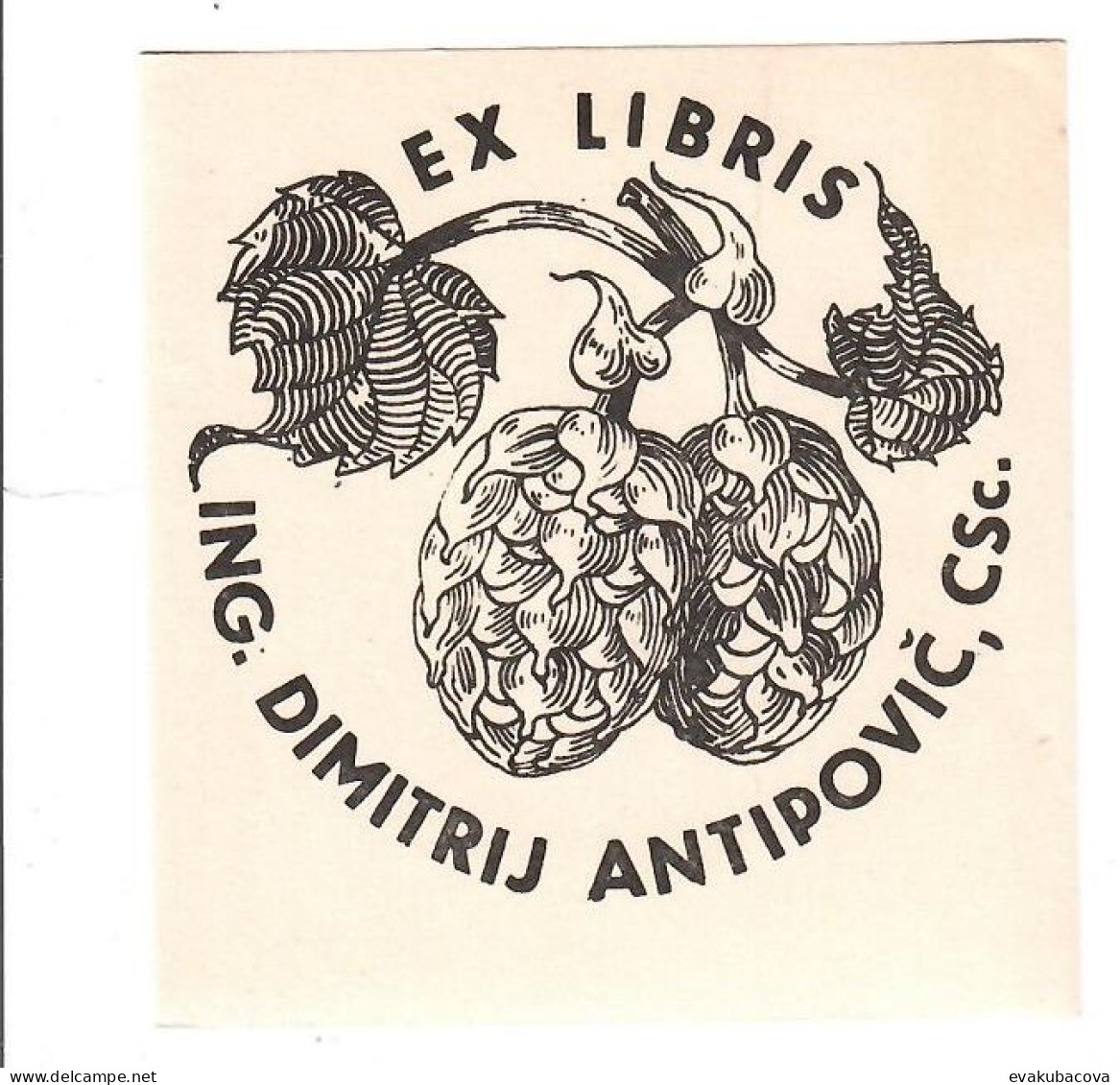 Ex Libris.70mmx75mm. - Ex-libris