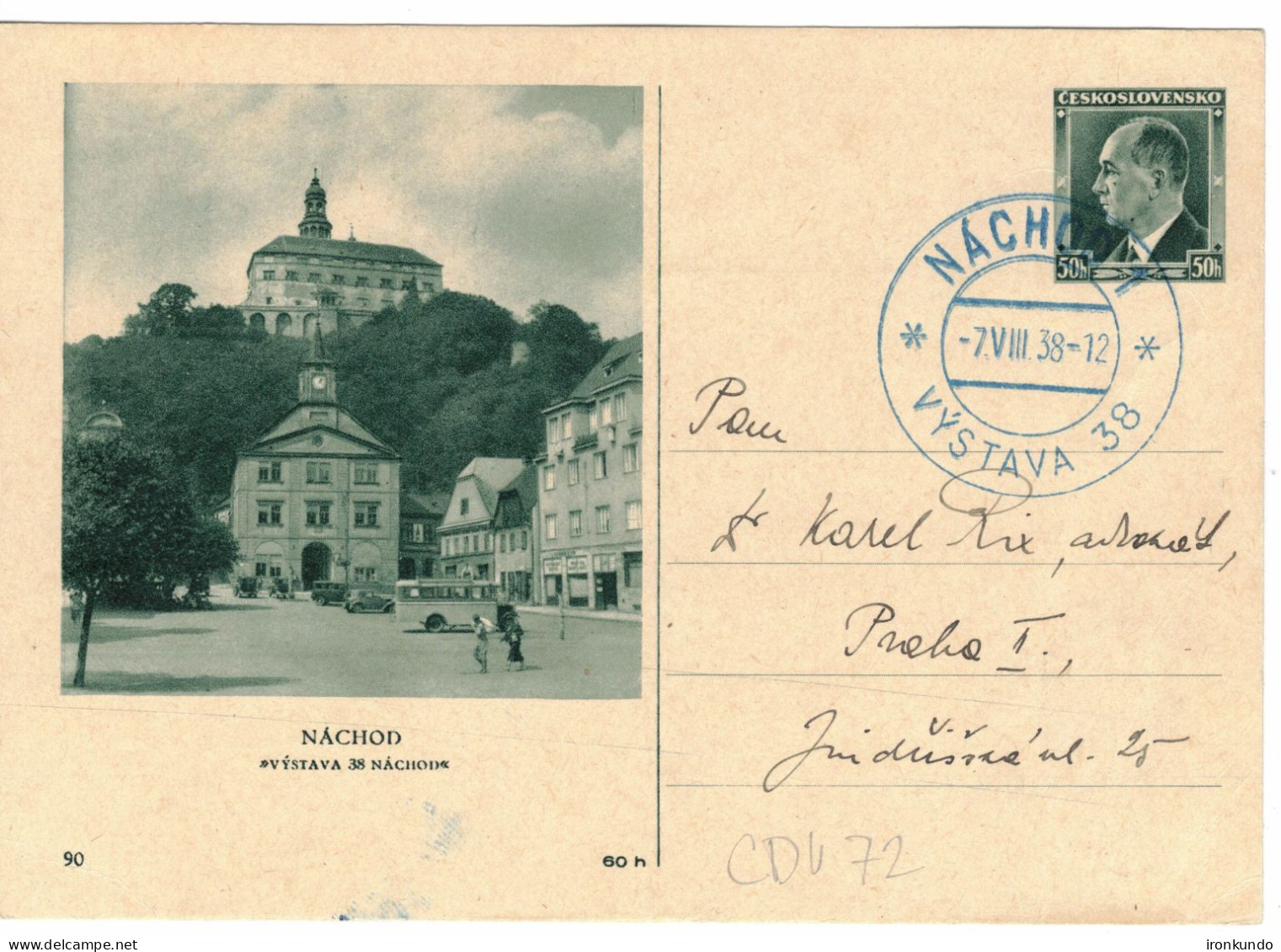 CDV72 90 Náchod = PC Nachod - Ansichtskarten