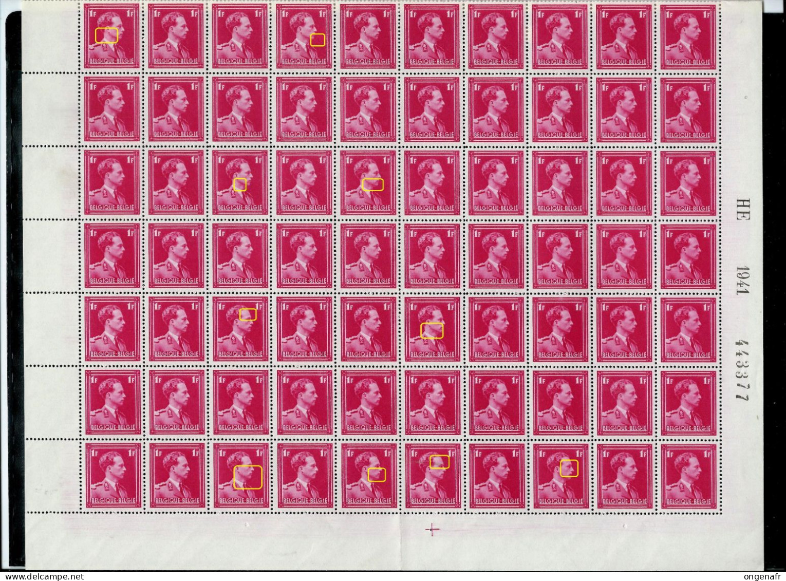 N° 428a Rose-carminé  Plusieurs Blocs Donc Var. Luppi Soit: 172 Timbres ( ** ) à 20% - 1936-1957 Collar Abierto