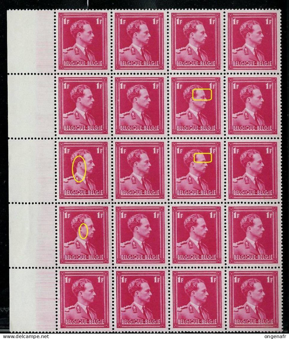 N° 428a Rose-carminé  Plusieurs Blocs Donc Var. Luppi Soit: 172 Timbres ( ** ) à 20% - 1936-1957 Collar Abierto