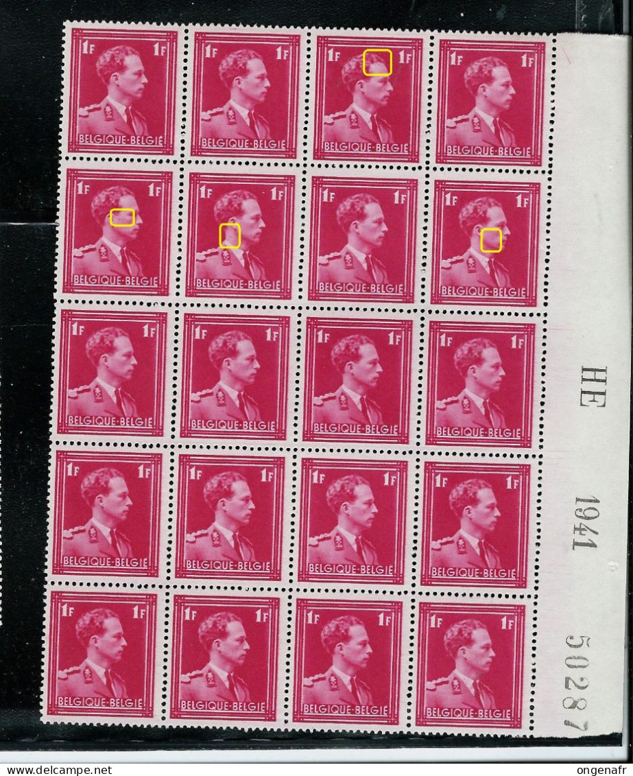 N° 428a Rose-carminé  Plusieurs Blocs Donc Var. Luppi Soit: 172 Timbres ( ** ) à 20% - 1936-1957 Col Ouvert