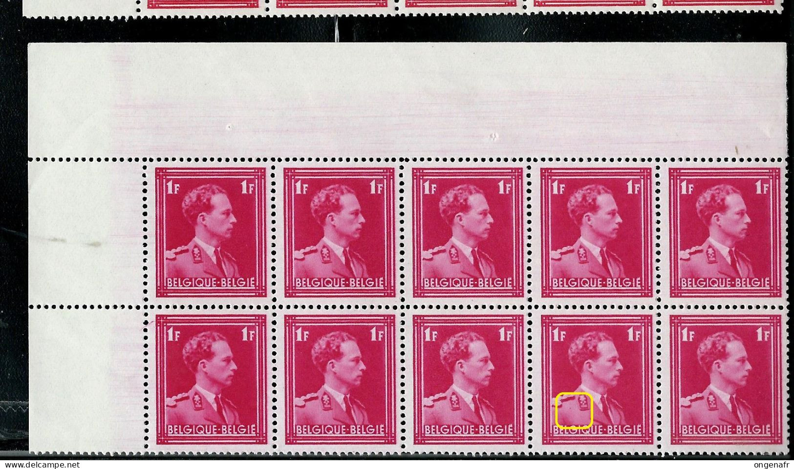 n° 428a Rose-carminé  plusieurs Blocs donc Var. Luppi soit: 172 timbres ( ** ) à 20%