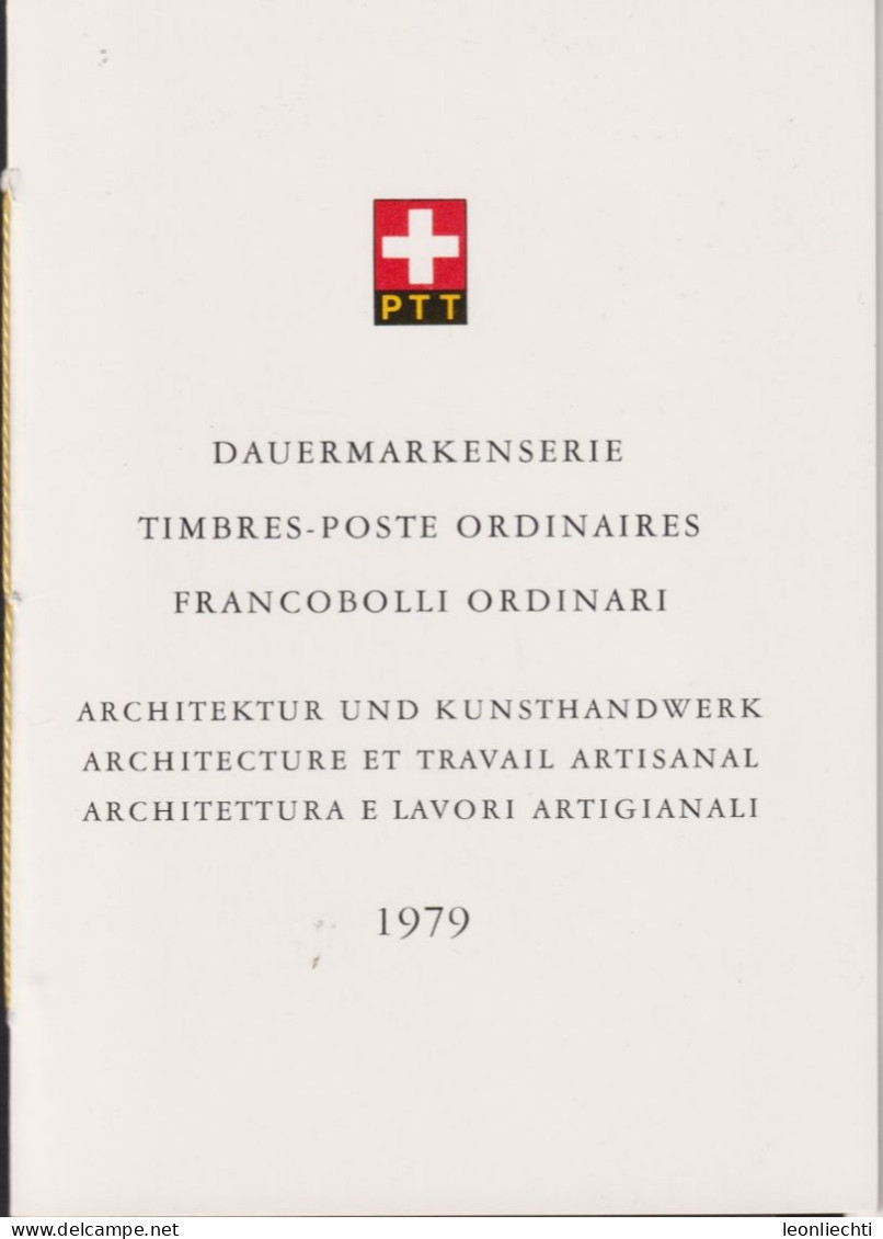 1979 Schweiz PTT Faltblatt Nr.170, ET ° Mi:CH 1160 Zum:CH 612, Taufstein In Der Kirche Saanen - Briefe U. Dokumente