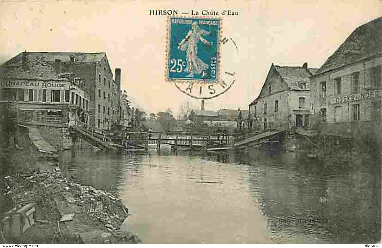 02 - Hirson - La Chute D'eau - Animée - Oblitération Ronde De 1920 - CPA - Voir Scans Recto-Verso - Hirson