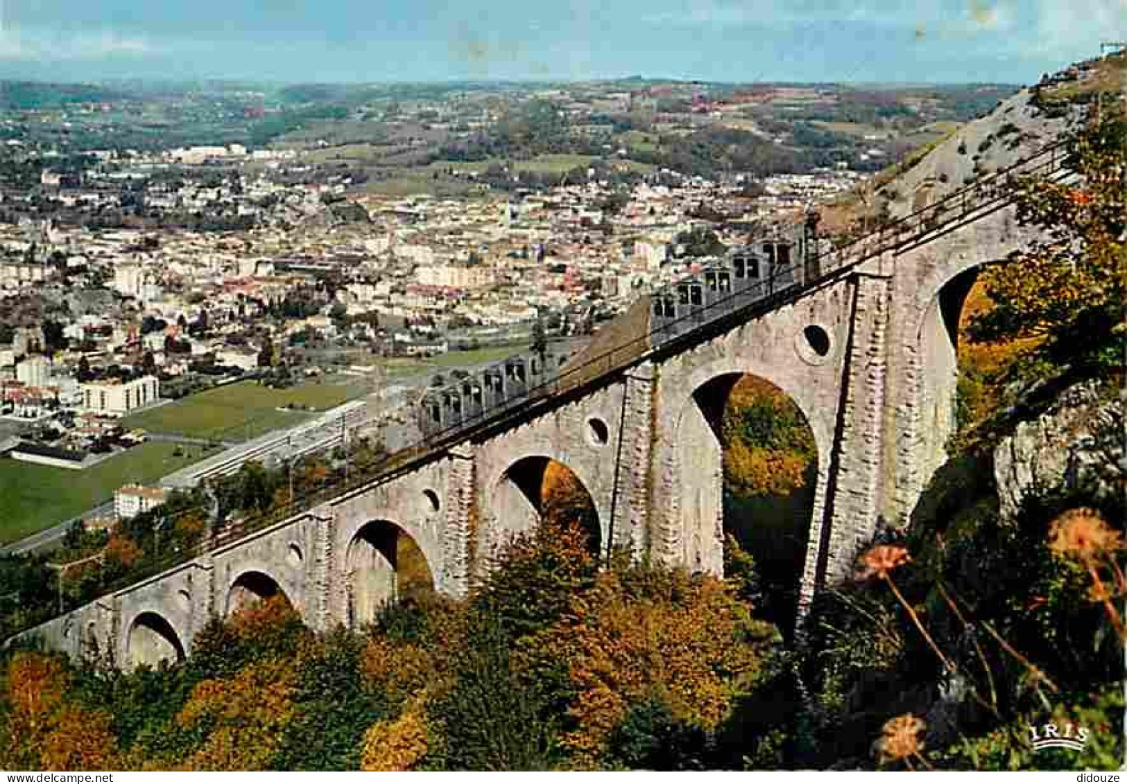 Trains - Funiculaires - Lourdes - Le Pic Du Jer - Croisement Des Funiculaires Sur Le Viaduc - CPM - Voir Scans Recto-Ver - Funiculaires