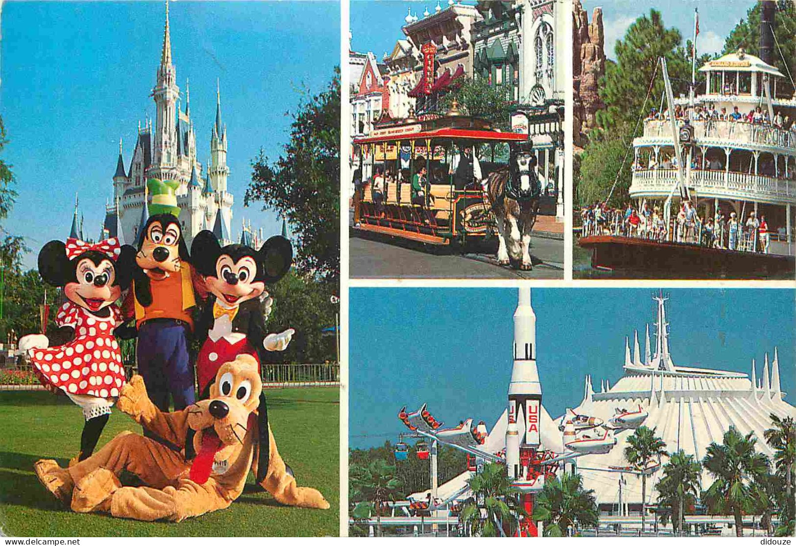 Parc D'Attractions - Walt Disney World - Multivues - Mickey Mouse - Minnie - Goofy - Pluto - CPM - Voir Scans Recto-Vers - Disneyworld