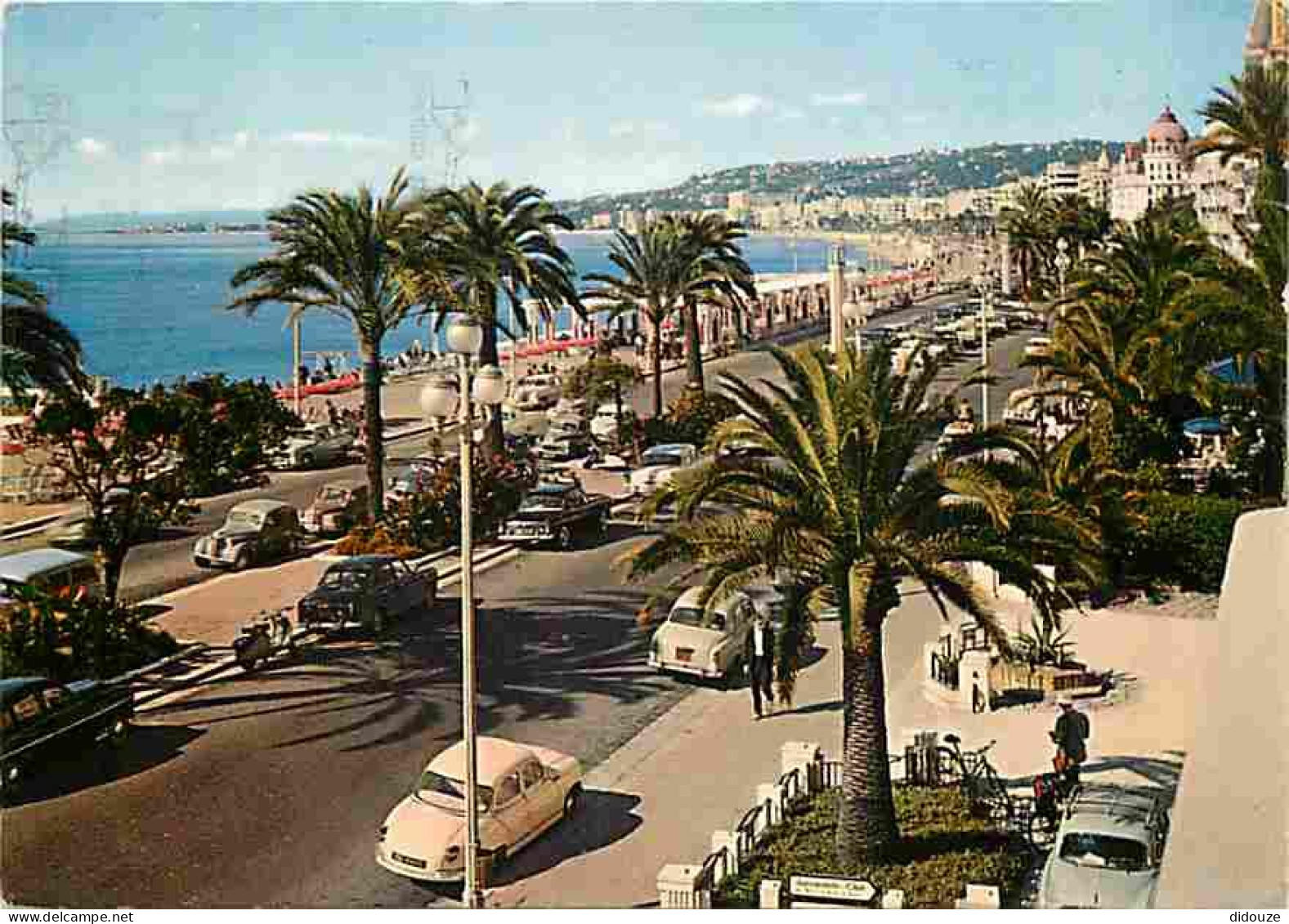 Automobiles - Nice - La Promenade Des Anglais - Flamme Postale De Villeneuve Loubet - CPM - Voir Scans Recto-Verso - PKW