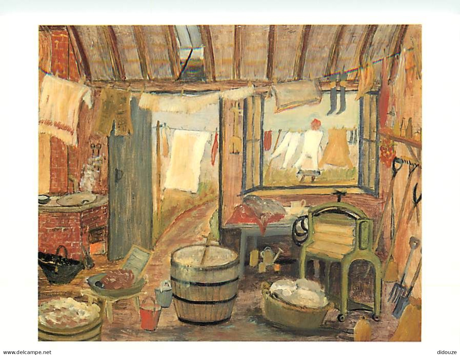 Art - Peinture - Len Robinson - Wash Day - CPM - Carte Neuve - Voir Scans Recto-Verso - Malerei & Gemälde