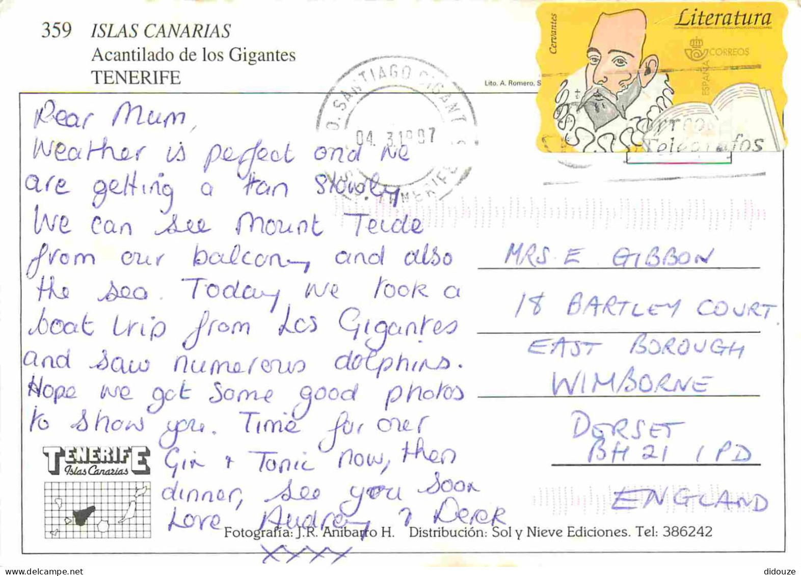 Espagne - Espana - Islas Canarias - Tenerife - Acantilado De Los Gigantes - CPM - Voir Scans Recto-Verso - Tenerife