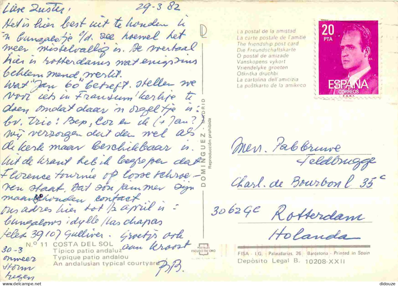 Espagne - Espana - Andalucia - Costa Del Sol - Tipico Patio Andaluz - Typique Patio Andalou - Fleurs - CPM - Voir Scans  - Sonstige & Ohne Zuordnung