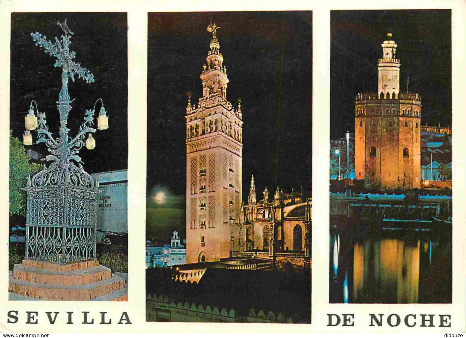Espagne - Espana - Andalucia - Sevilla - Multivues - Vue De Nuit - Espana - CPM - Voir Scans Recto-Verso - Sevilla