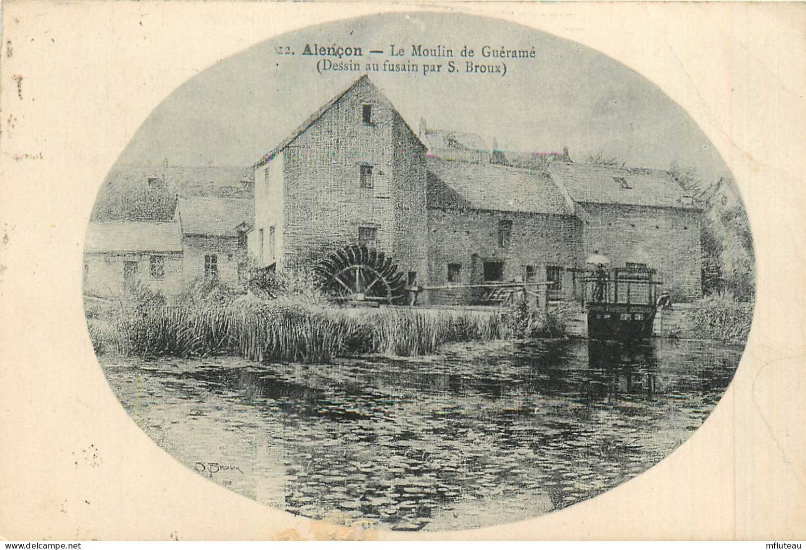 61* ALENCON  Le Moulin De Guerame (dessin)         RL42,0650 - Alencon