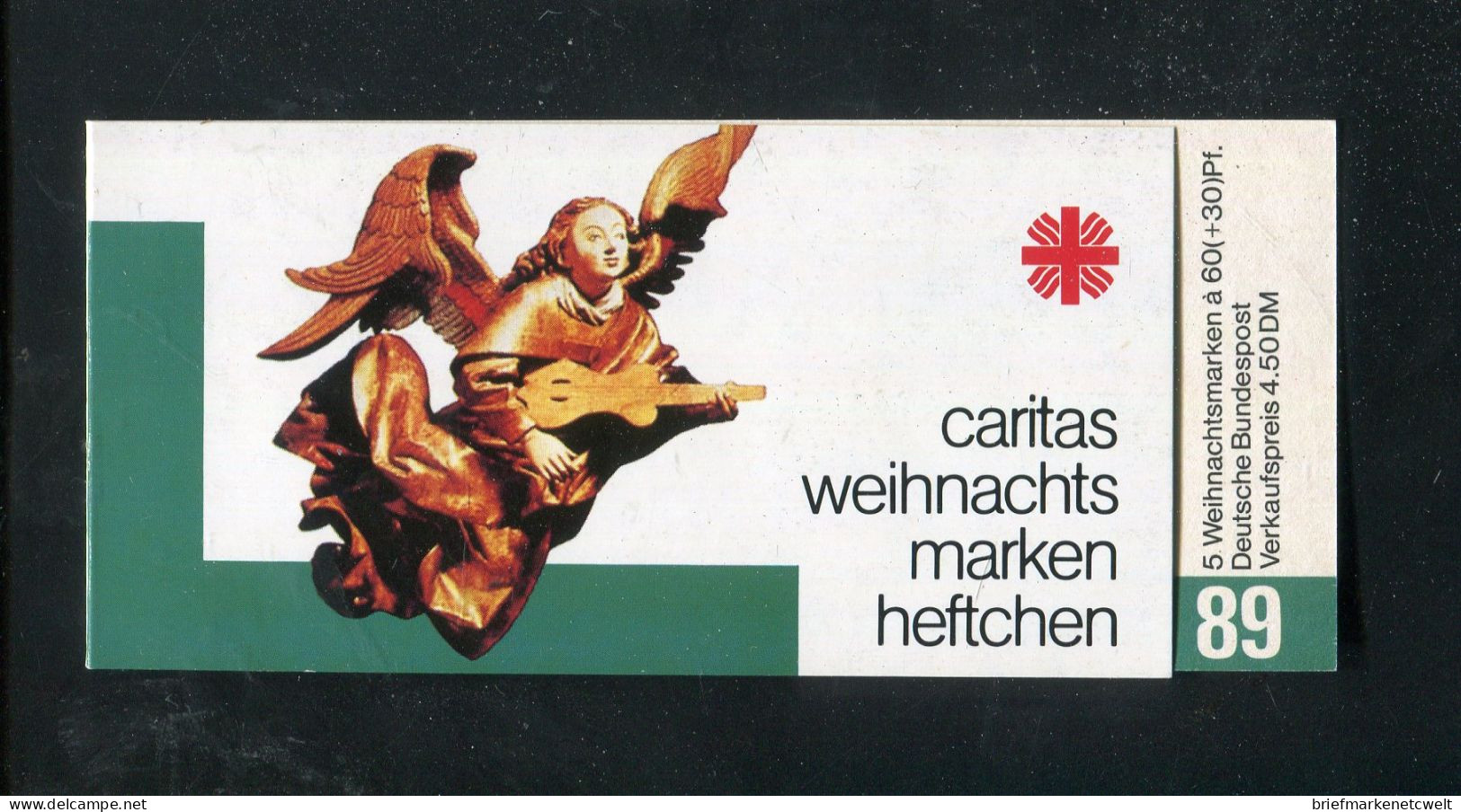 "BUNDESREPUBLIK DEUTSCHLAND" 1989, Caritas-Weihnachtsmarken-Markenheftchen ** (B1155) - 1971-2000